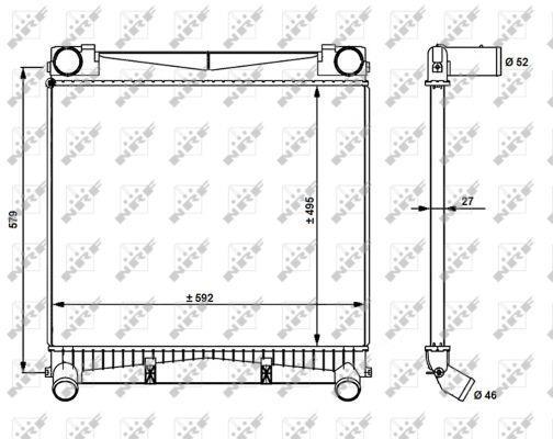 Radiador de admisión, intercooler NRF B.V. ref. 30911