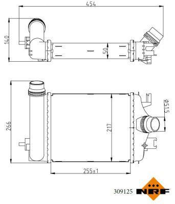 Radiador de admisión, intercooler NRF B.V. ref. 309125