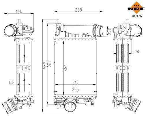 Radiador de admisión, intercooler NRF B.V. ref. 309126