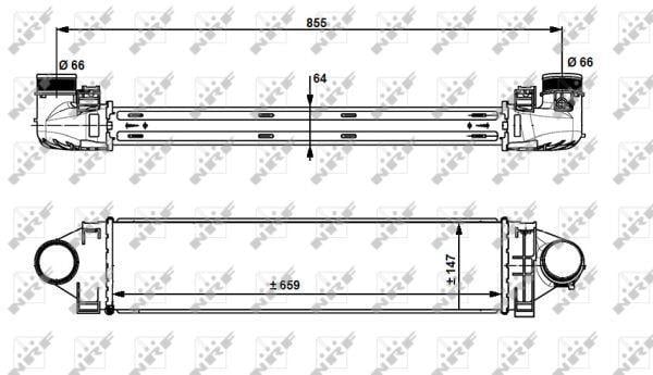Radiador de admisión, intercooler NRF B.V. ref. 30912