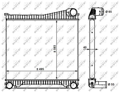 Radiador de admisión, intercooler NRF B.V. ref. 30913