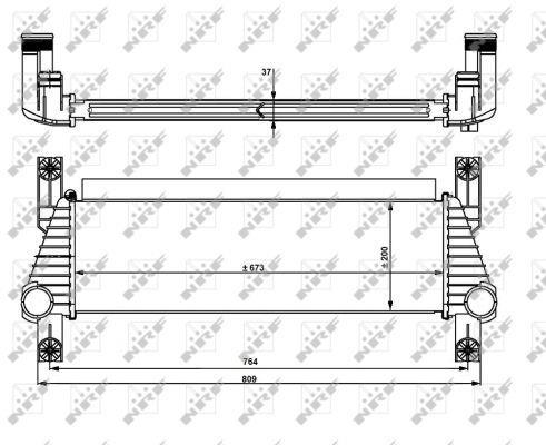 Radiador de admisión, intercooler NRF B.V. ref. 30918