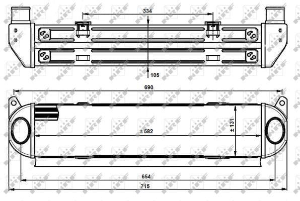 Radiador de admisión, intercooler NRF B.V. ref. 30919