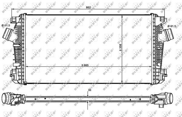 Radiador de admisión, intercooler NRF B.V. ref. 30921