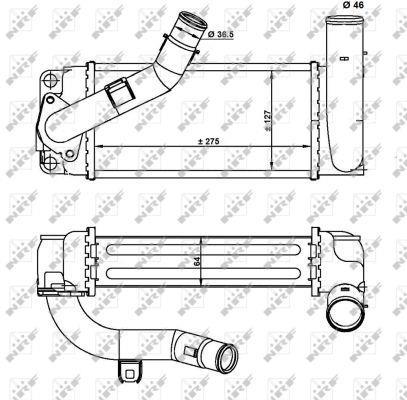Radiador de admisión, intercooler NRF B.V. ref. 30922