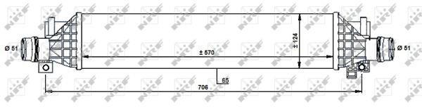 Radiador de admisión, intercooler NRF B.V. ref. 30925