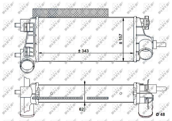 Radiador de admisión, intercooler NRF B.V. ref. 30926