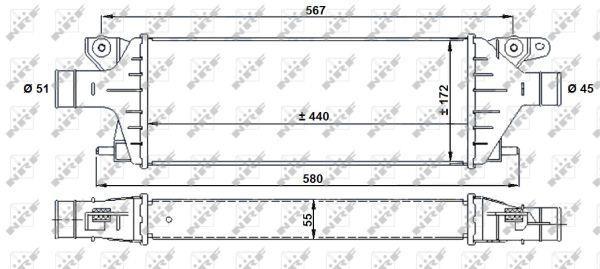 Radiador de admisión, intercooler NRF B.V. ref. 30927