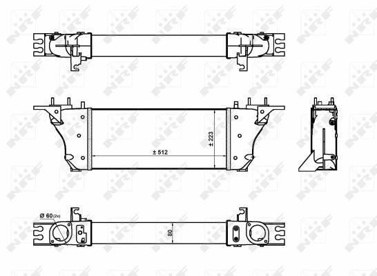 Radiador de admisión, intercooler NRF B.V. ref. 30928