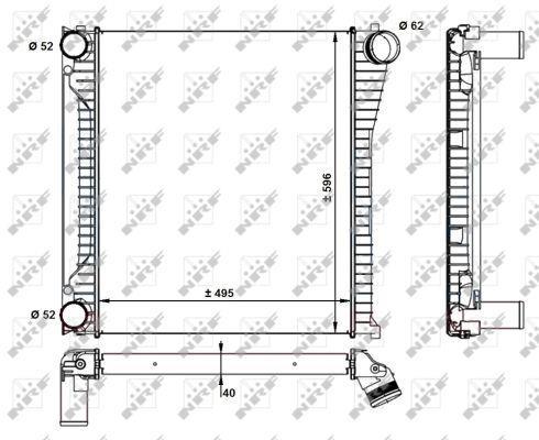 Radiador de admisión, intercooler NRF B.V. ref. 30929