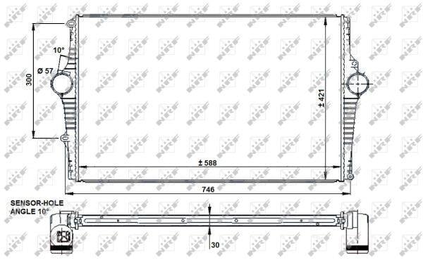 Radiador de admisión, intercooler NRF B.V. ref. 30931