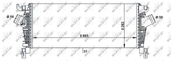 Radiador de admisión, intercooler NRF B.V. ref. 30933