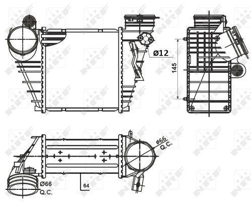 Radiador de admisión, intercooler NRF B.V. ref. 30936