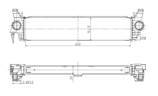 Radiador de admisión, intercooler NRF B.V. ref. 309383