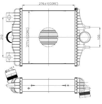 Radiador de admisión, intercooler NRF B.V. ref. 30988