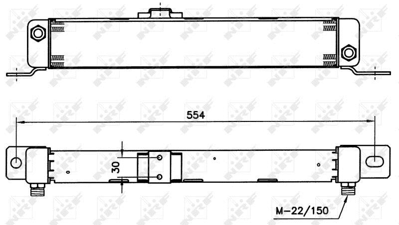 Radiador de aceite, aceite motor NRF B.V. ref. 31043