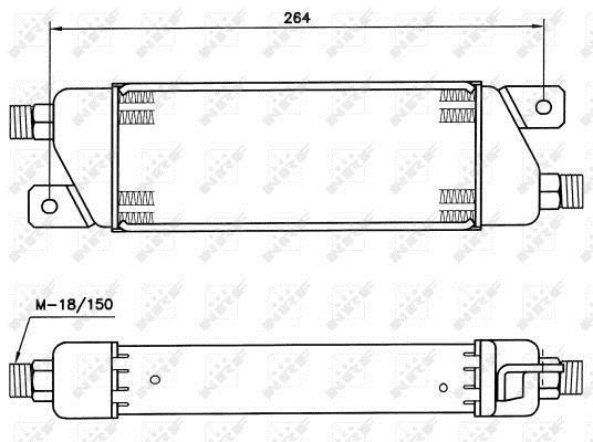 Radiador de aceite, aceite motor NRF B.V. ref. 31050
