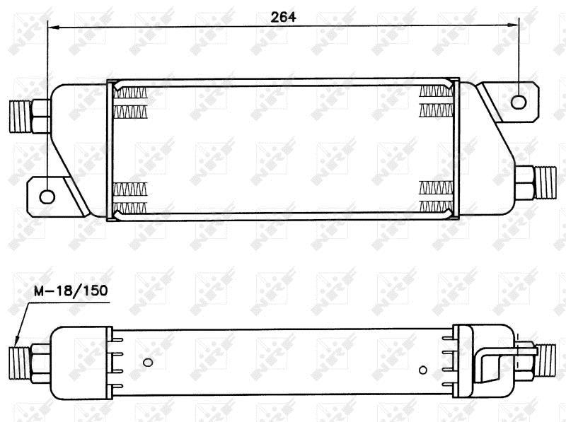 Radiador de aceite, aceite motor NRF B.V. ref. 31050