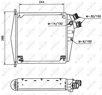 Radiador de aceite, aceite motor NRF B.V. ref. 31062