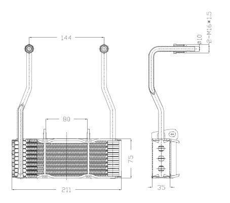 Radiador de aceite, aceite motor NRF B.V. ref. 31068