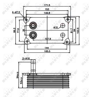 Radiador óleo motor NRF B.V. ref. 31071