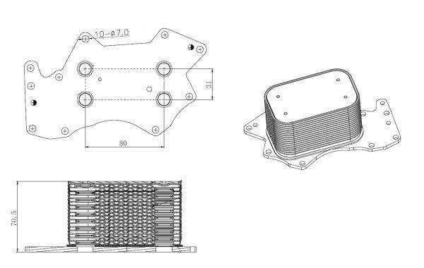 Radiador óleo motor NRF B.V. ref. 31816