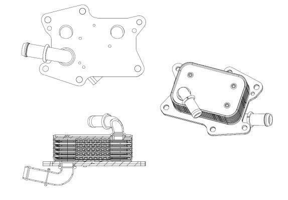 Radiador óleo motor NRF B.V. ref. 31830