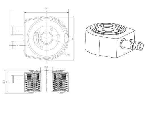 Radiador óleo motor NRF B.V. ref. 31834
