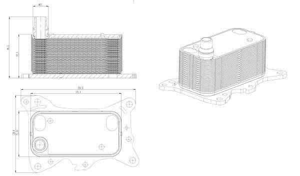 Radiador óleo motor NRF B.V. ref. 31835
