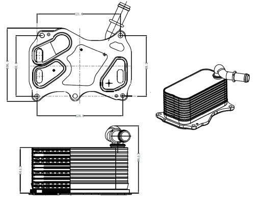 Radiador óleo motor NRF B.V. ref. 31839