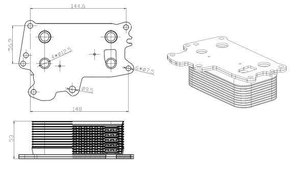 Radiador óleo motor NRF B.V. ref. 31840