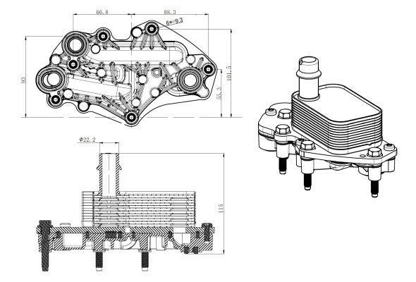 Radiador óleo motor NRF B.V. ref. 31842