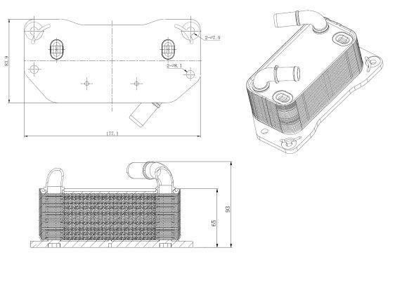 Radiador óleo motor NRF B.V. ref. 31843