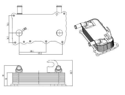 Radiateur d'huile moteur (Refroidisseur d'huile moteur) NRF B.V. 31846