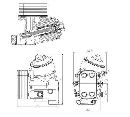 Radiateur d'huile moteur (Refroidisseur d'huile moteur) NRF B.V. ref. 31847
