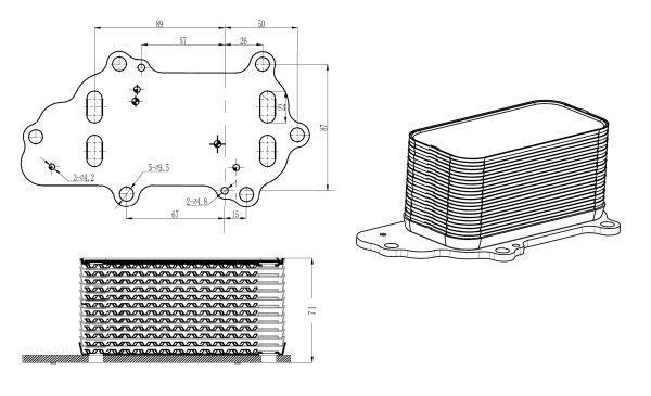 Radiador óleo motor NRF B.V. ref. 31848