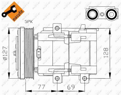 Compresor, aire acondicionado NRF B.V. 32061