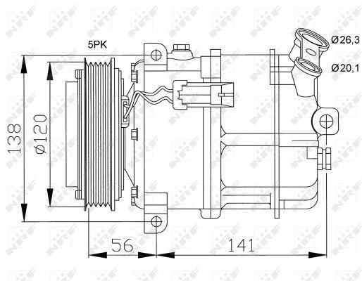 Compressor de climatização NRF B.V. ref. 32117
