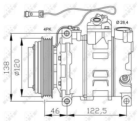 Compresseur, climatisation NRF B.V. ref. 32167
