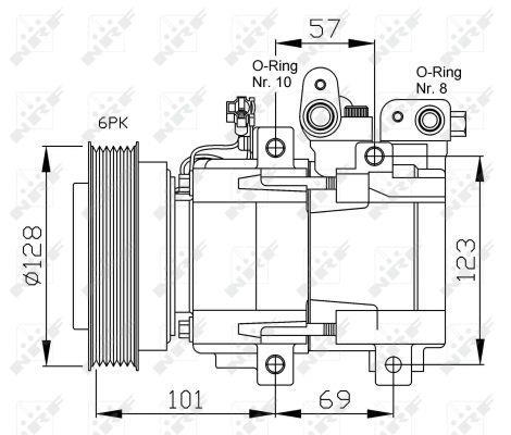 Compressor de climatização NRF B.V. ref. 32204