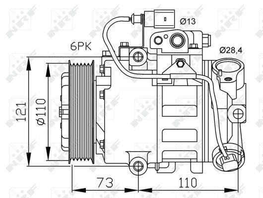 Compressor de climatização NRF B.V. ref. 32225