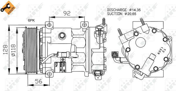 Compresor, aire acondicionado NRF B.V. ref. 32240