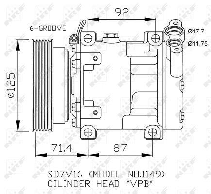 Compresseur, climatisation NRF B.V. 32267