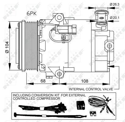 Compresseur, climatisation NRF B.V. 32428