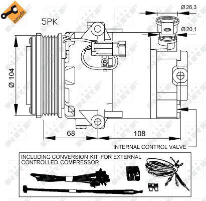 Compresseur, climatisation NRF B.V. 32429