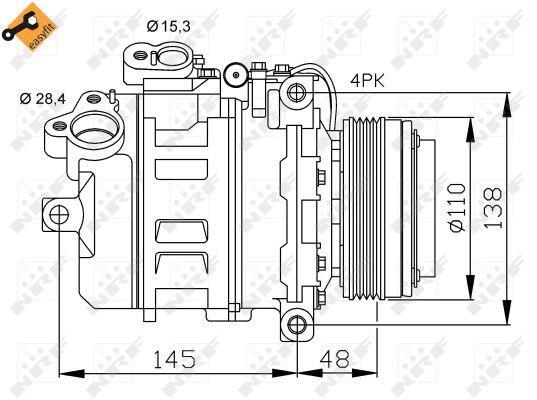 Compresseur, climatisation NRF B.V. ref. 32465