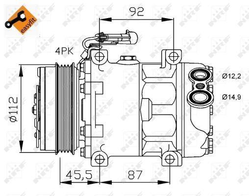 Compresseur, climatisation NRF B.V. ref. 32701