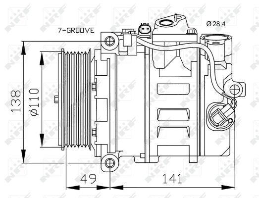 Compresor, aire acondicionado NRF B.V. ref. 32729