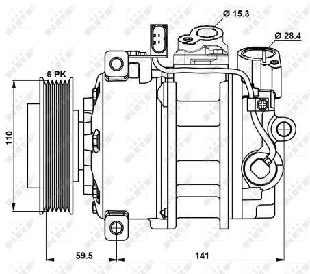 Compresseur, climatisation NRF B.V. ref. 32883