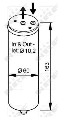 Filtre déshydrateur du circuit de climatisation NRF B.V. 33023
